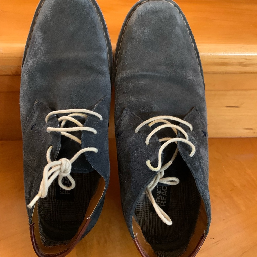 Kenneth Cole Navy Suede Oxfords